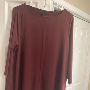 Alfani Burgundy Tunic Top